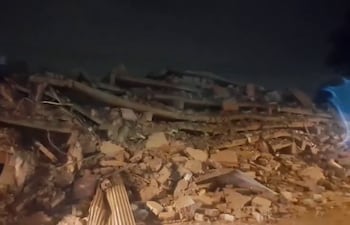 Derrumbe de un edificio en construcción en Encarnación.