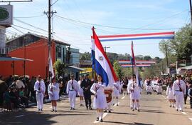 Cada año los jóvenes de Piribebuy se destacan en el tradicional desfile.