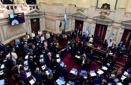 Vista general de una sesión de debate en el Senado de Argentina. (archivo)