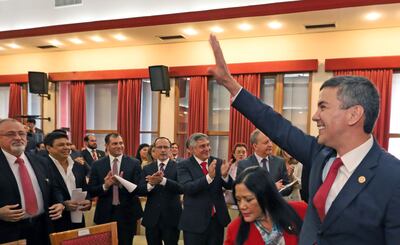 Santiago Peña en la Junta de Gobierno el 27 de setiembre.