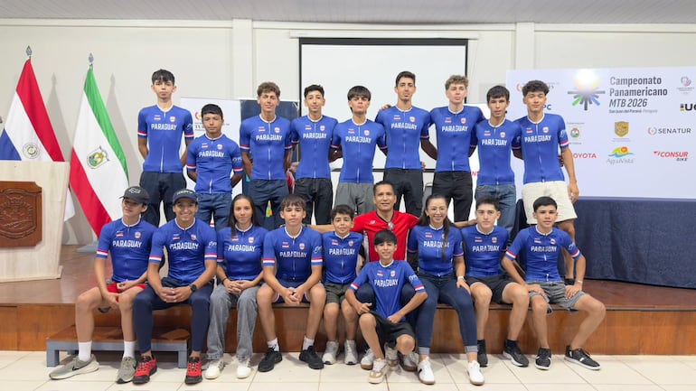 Team Paraguay para el Panamericano de Mountain Bike (MTB), que se disputará en abril en San Juan del Paraná.