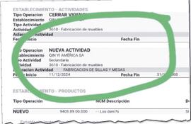 Detalle de la inscripción de la proveedora de pupitres chinos.