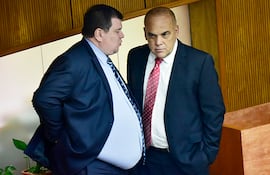 Sesion extraordinaria en el Senado. Perdida de investidura a Kattya Gonzalez. Politica. Gustavo Machado 14 de febrero de 2024. Dionisio Amarilla y basilio Núñez.