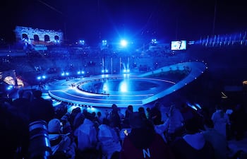 Vista general de la Arena de Verona antes de la Ceremonia de Clausura de los Juegos Olímpicos de Invierno Milano Cortina 2026, en Verona, Italia, el 22 de febrero de 2026.