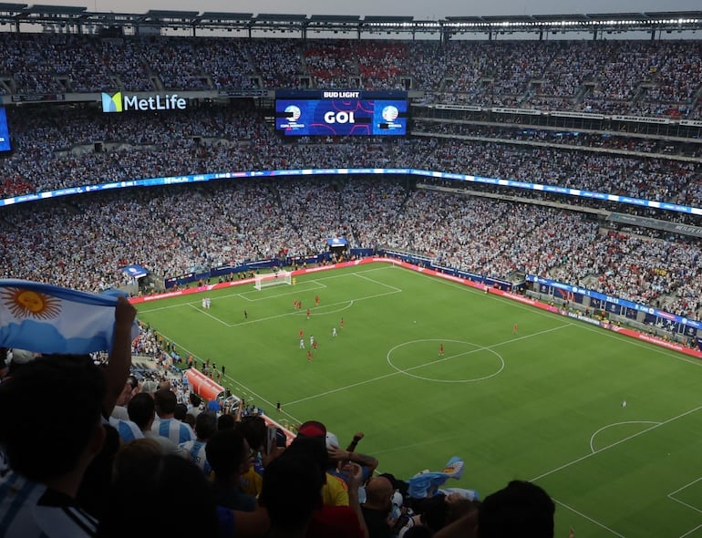 El estadio MetLife, ubicado en Nueva Jersey, uno 29 kilómetros en tren desde Nueva York.
