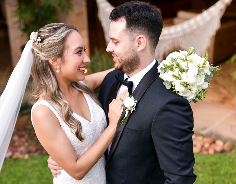 Marcia y Matías durante su sesión de fotos con Mauricio Gennaro.