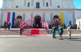 Vista de la Catedral de Asunción durante el Te Deum con motivo del inicio de un nuevo Periodo Constitucional y en Conmemoración del Aniversario de la Fundación de la Ciudad de Asunción. (Archivo).