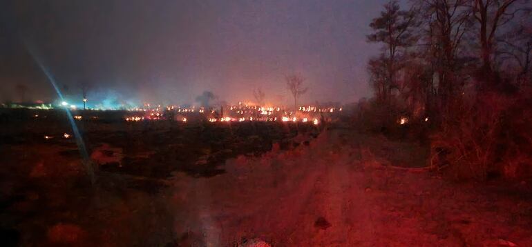 Las bocas de fuego en la zona de Chovoreca