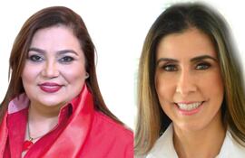 Las intendentas reelectas, María Del Carmen Benítez(Ybycuí) y Norma Zárate de Monges(Sapucai).