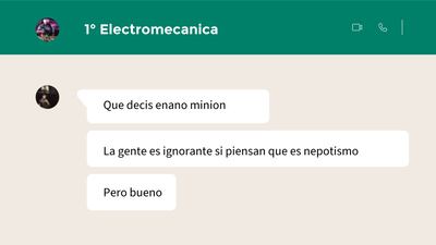Captura del chat atribuido a Elías Godoy Torres, hijo de la diputada Roya Torres.