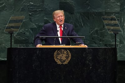 El presidente de Estados Unidos, Donald Trump, se dirige a la 81.ª Asamblea General de las Naciones Unidas en la sede de la ONU en Nueva York