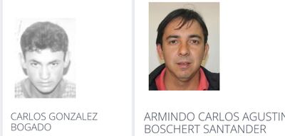 Carlos González Bogado (39) y Armindo Carlos Agustín Boschert Santander (38), procesados por abigeato.