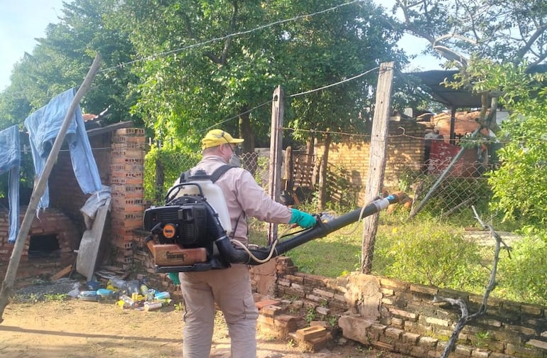 Funcionarios del Senepa recorrieron viviendas de Caacupé.