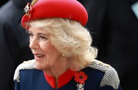 La reina Camila del Reino Unido en la 97.ª edición del Campo del Recuerdo en la Abadía de Westminster.