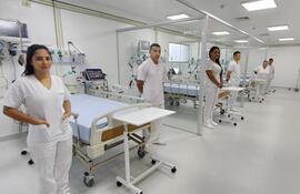 Parte de la nueva UTI inaugurada en el Hospital Regional de Saltos del Guairá