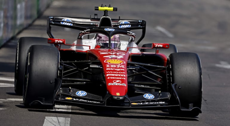 Lewis Hamilton (Ferrari) durante el GP de Mónaco.
