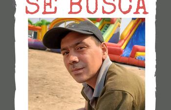 Héctor Ariel Díaz se encuentra desaparecido desde el pasado domingo en Tte. 1° Irala Fernández, departamento de Presidente Hayes (Chaco).