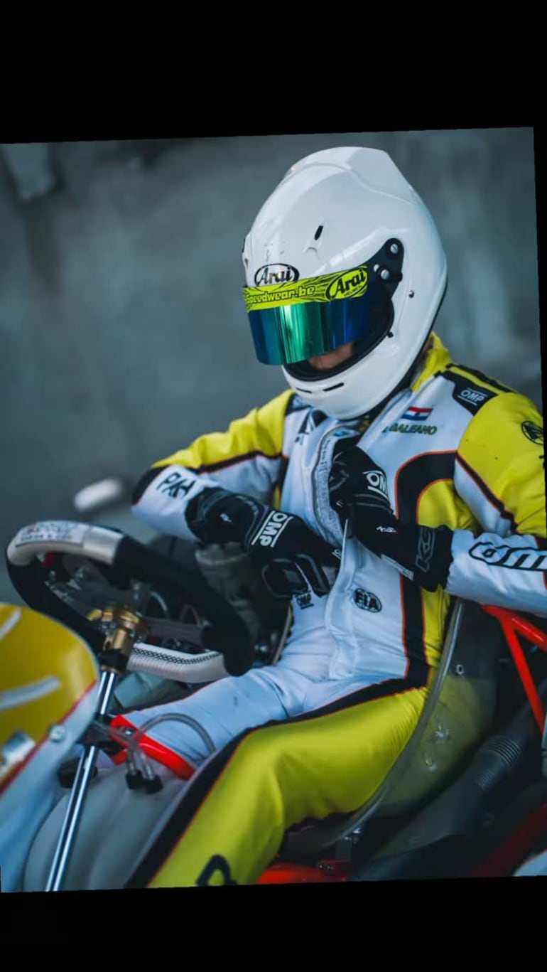 Sebastián Galeano, a bordo de su kart #553.