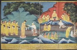 Escenas birmanas de la vida del Buda