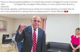 Captura del video publicado por el presidente del Congreso el 10 de octubre pasado.