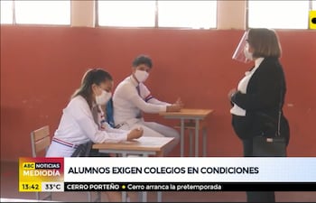 Alumnos piden que los colegios sean puestos en condiciones antes de volver a clases presenciales.