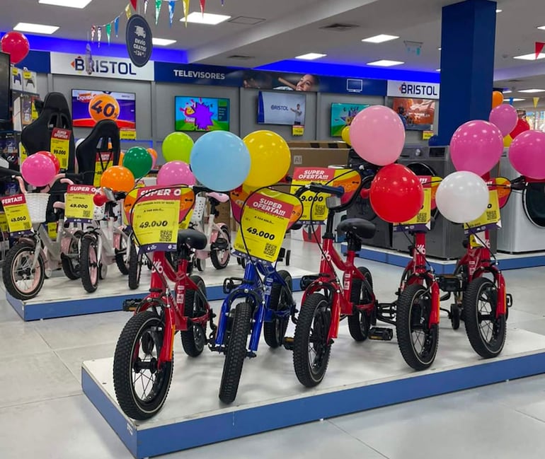 Las bicicletas Monark se destacan entre las alternativas para los niños, con todos sus modelos en cuotas desde G. 59.000.