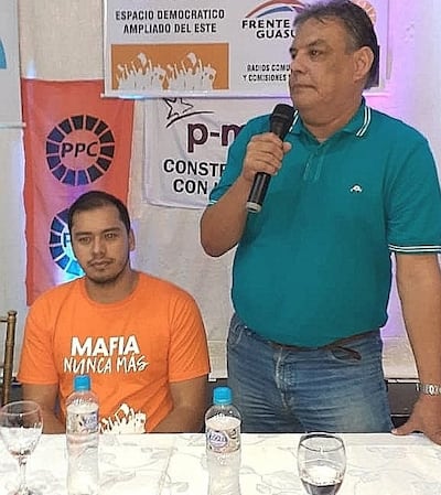 Miguel Prieto con el Frente Guasu en 2020.