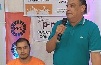 Miguel Prieto con el Frente Guasu en 2020.