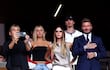 Ken Paves, Harper Beckham, Victoria Beckham, Romeo Beckham y David Beckham asistieron al partido de cuartos de final de la Copa Mundial de la FIFA 2026 entre Noruega e Inglaterra en el Miami Stadium. (Justin Setterfield/Getty Images/AFP)