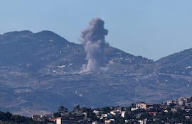Bombardeo israelí contra los paramilitares de Hezbolá, en Líbano.