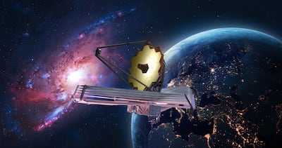 Telescopio James Webb en el espacio, imagen ilustrativa.
