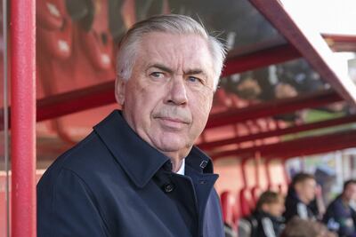 El entrenador del Real Madrid, Carlo Ancelotti, en la previa del partido de LaLiga contra el Mallorca.