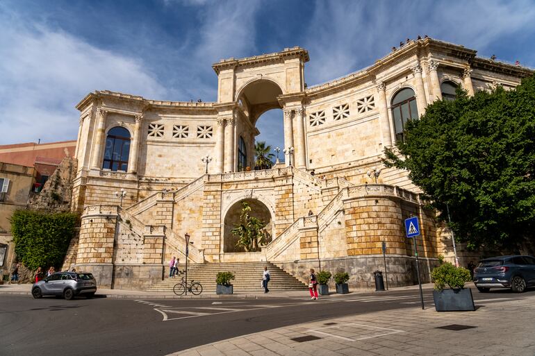 Bastione di Saint Remy, Cagliari, Cerdeña, Italia.