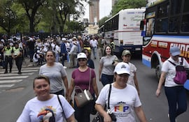 Manifestación contra la reforma de la Caja Fiscal.