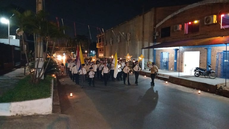 La calle Pompeya fue el trayecto que utilizaron para realizar el tradicional recorrido.