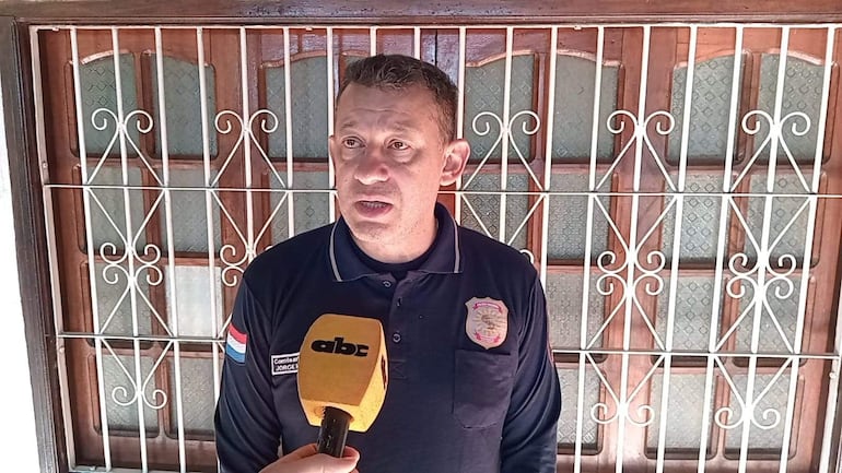 Comisario Principal Jorge Mazacotte, jefe del Departamento de Investigación de Hechos Punibles de la Policía del Guairá.