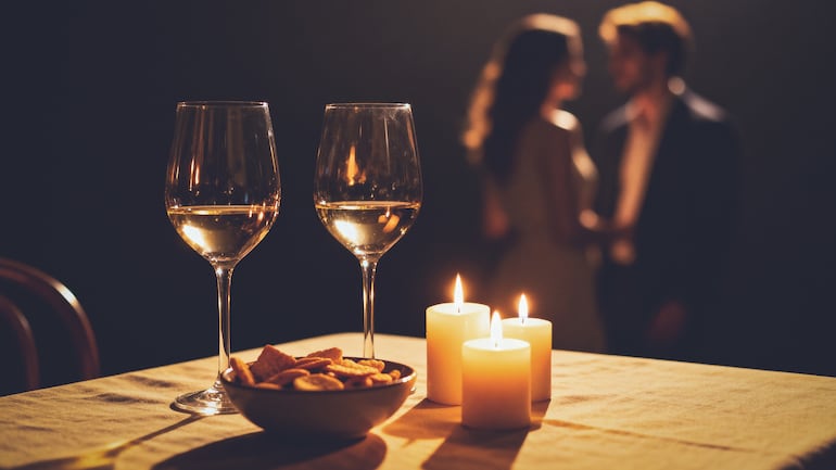 Cena romántica, imagen ilustrativa.