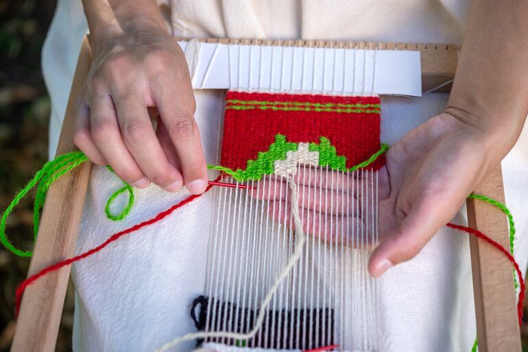 Concepto de tejido como hobby.