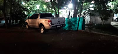 Camioneta del MUVH en un torneo deportivo en Lambaré. No explican qué hacía en ese lugar.