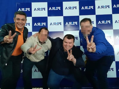 Javier Bernal Gómez (izq.) junto con el actual senador liberocartista Dionisio Amarilla Guirland (der.) fueron socios en Grupo Inter SA.