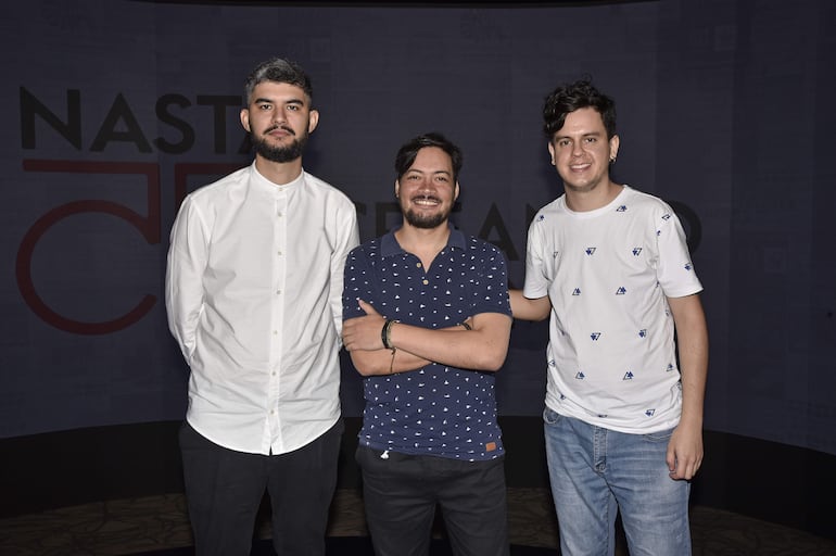 Diego Gómez, Marcos Cubas y Adrián Romero Rossi.