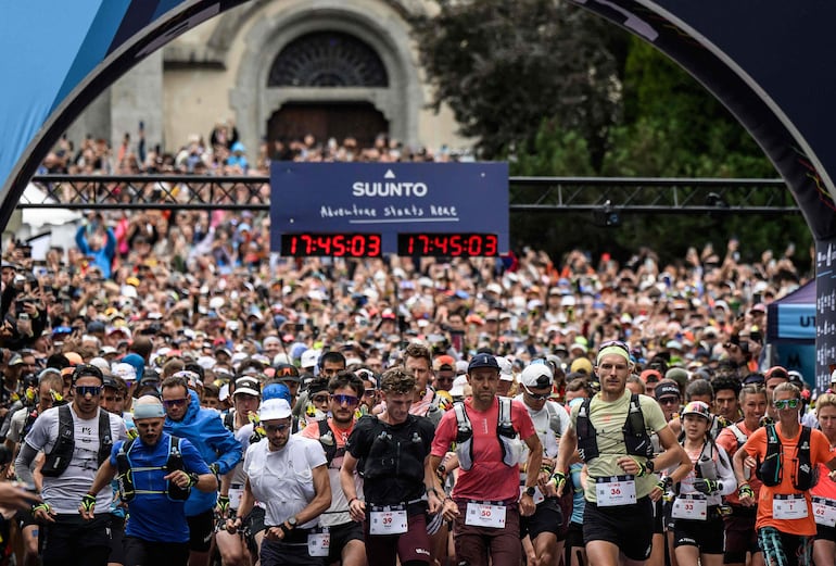 Foto de archivo de la ultramaratón CCC UTMB.