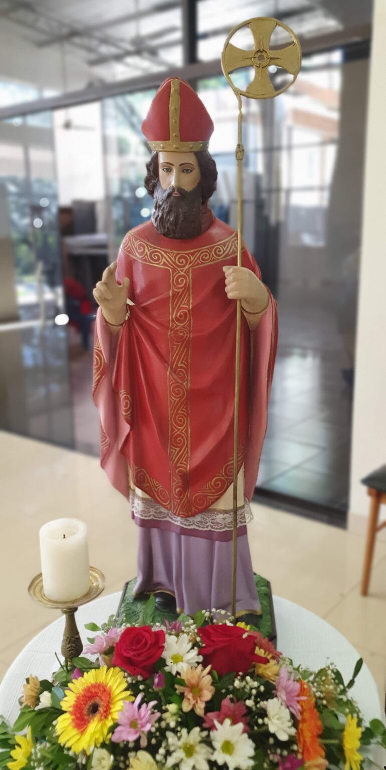 Imagen de San Blas, patrono de Ciudad del Este. 