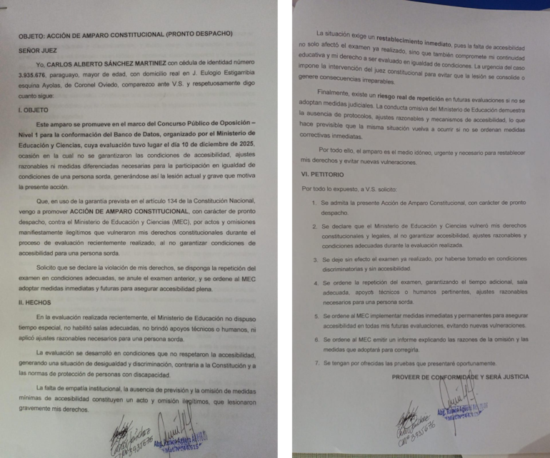 Sordomudos denuncian discriminación en concurso docente y judicializan el caso