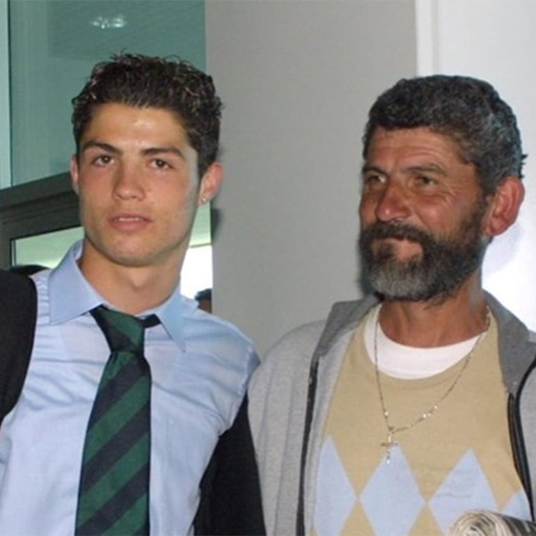 Cristiano Ronaldo junto a su padre José Dinis Aveiro. (Instagram/Cristiano Ronaldo)