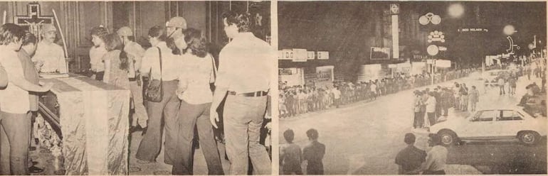 Grupo de cinco personas, entre ellas tres mujeres, en un ambiente formal; un hombre en uniforme supervisa la ceremonia.