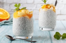 Chía pudding con frutas.