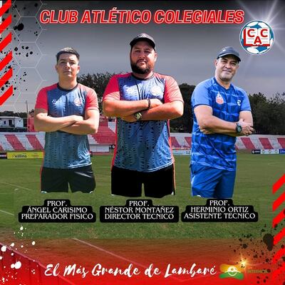 De esta forma, Atlético Colegiales anunció la llegada de su nuevo cuerpo técnico, encabezado por Néstor Montañez.