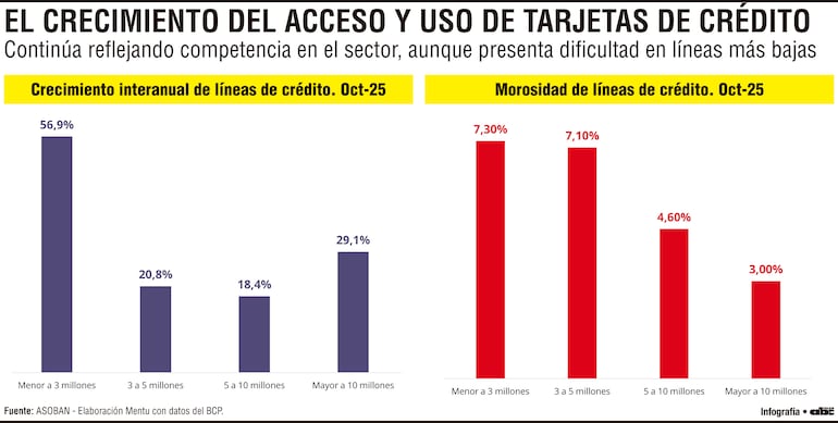 El crecimiento del acceso y uso de tarjetas de crédito