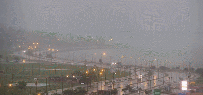 Gif de lluvias y tormentas eléctricas en Encarnación.